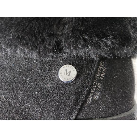 Skechers x Martha Stewart Easy Going Comfy Cool Boots Sz 8 Microsuede Black - Picture 10 of 11